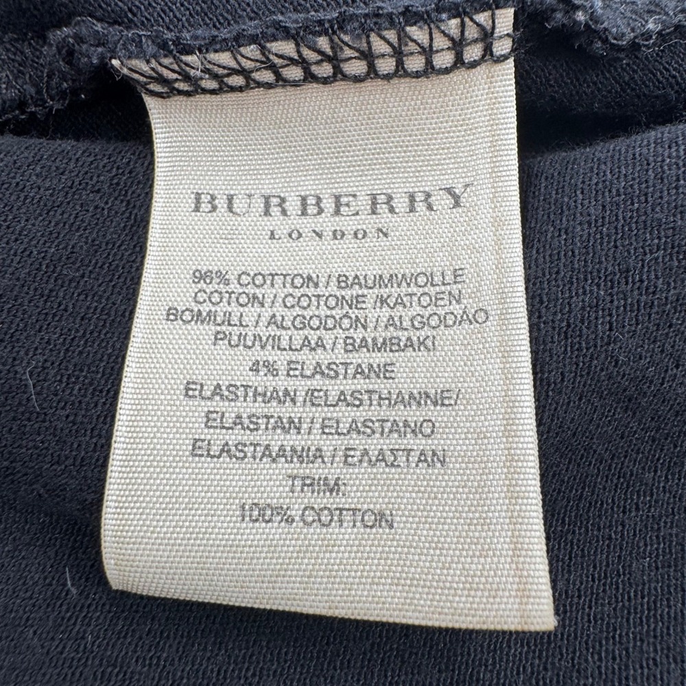Burberry London Polo Shirt Gold Button Detail Short Sleeve Top Size S - Picture 11 of 13